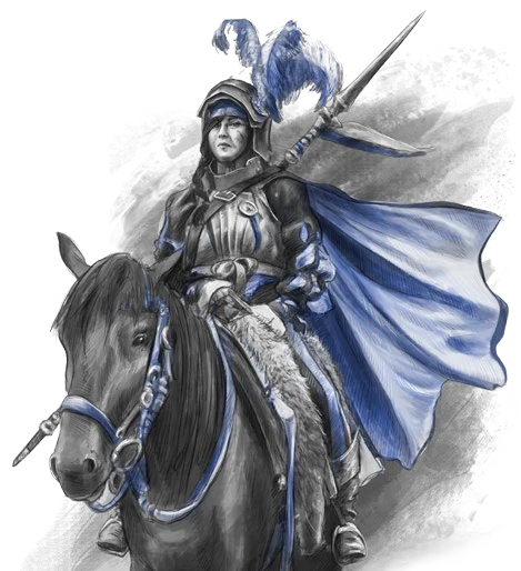Illustration of a cavalryman from the rulebook